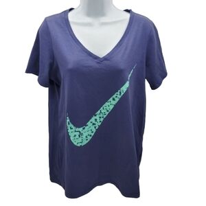 Nike Dri-Fit Slim Active Women XL Green Purple T-Shirt Nike Tee